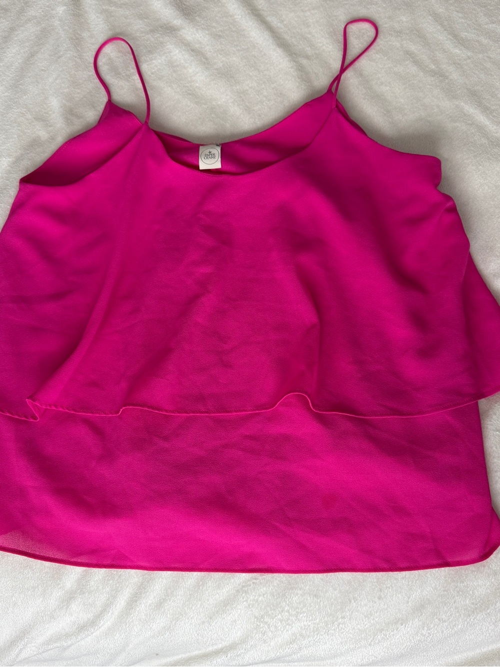 ✨Bundle 5 for $25🏷️ | Hot Pink Layered Ruffle Tank Top